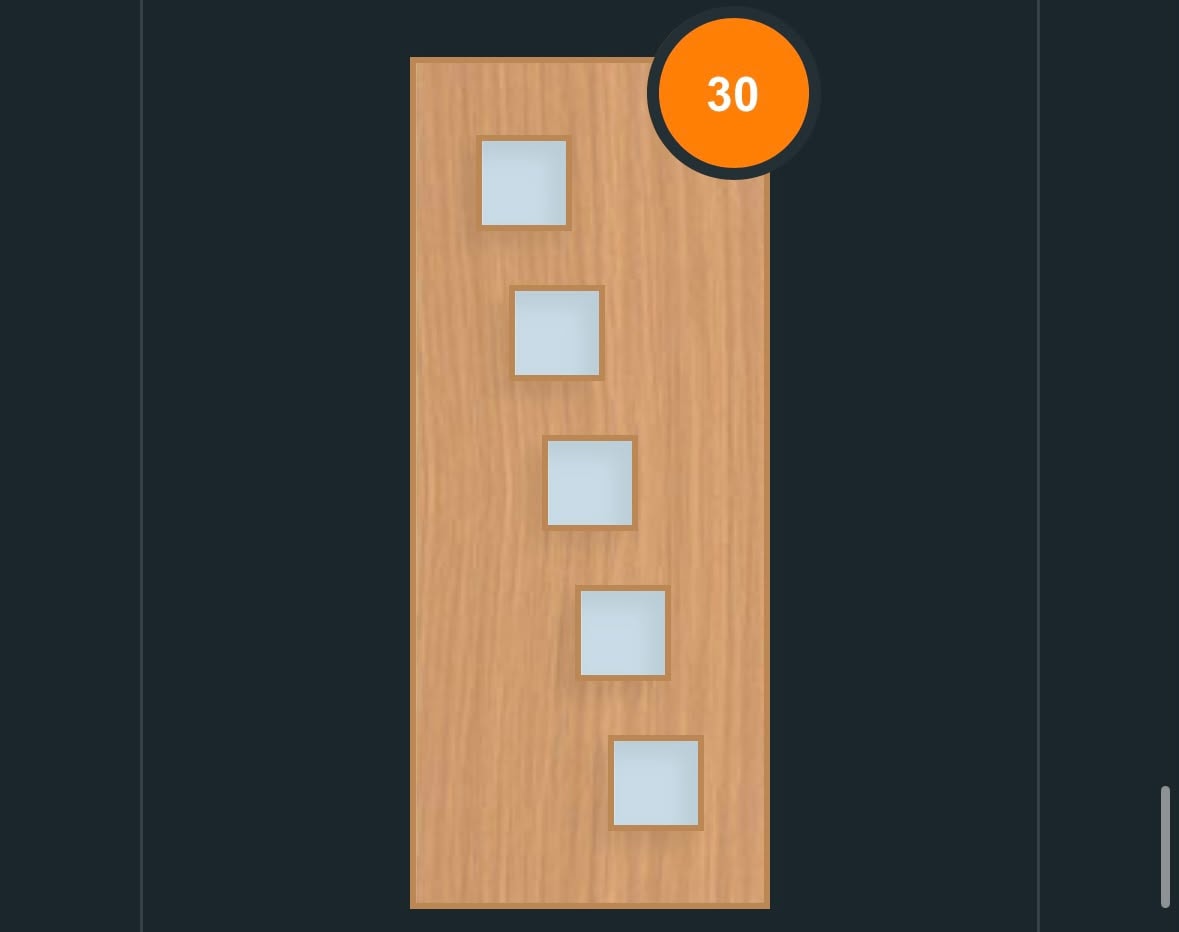 FD30 glazed fire door design — five horizontal panes