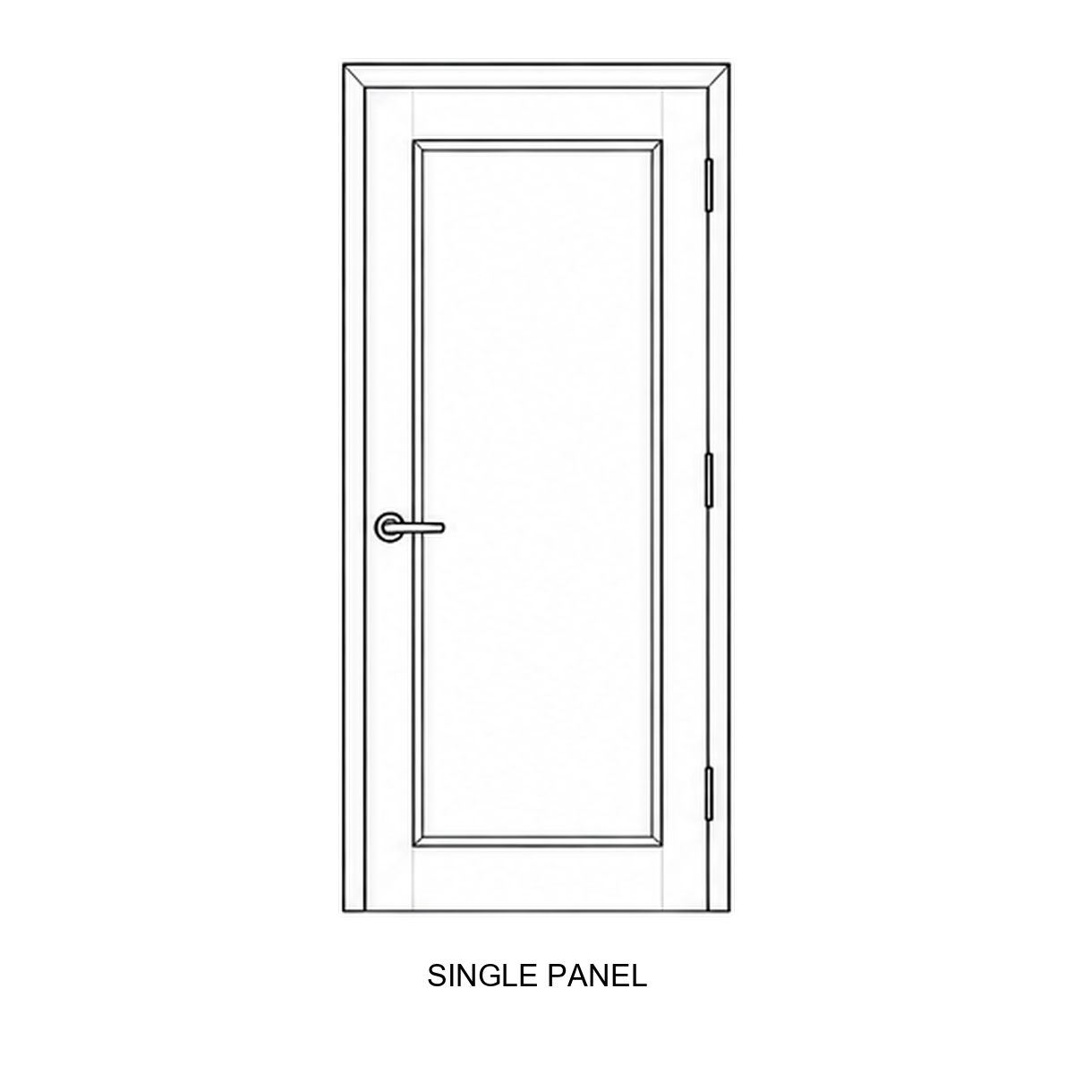 FD30 fire door design — single panel