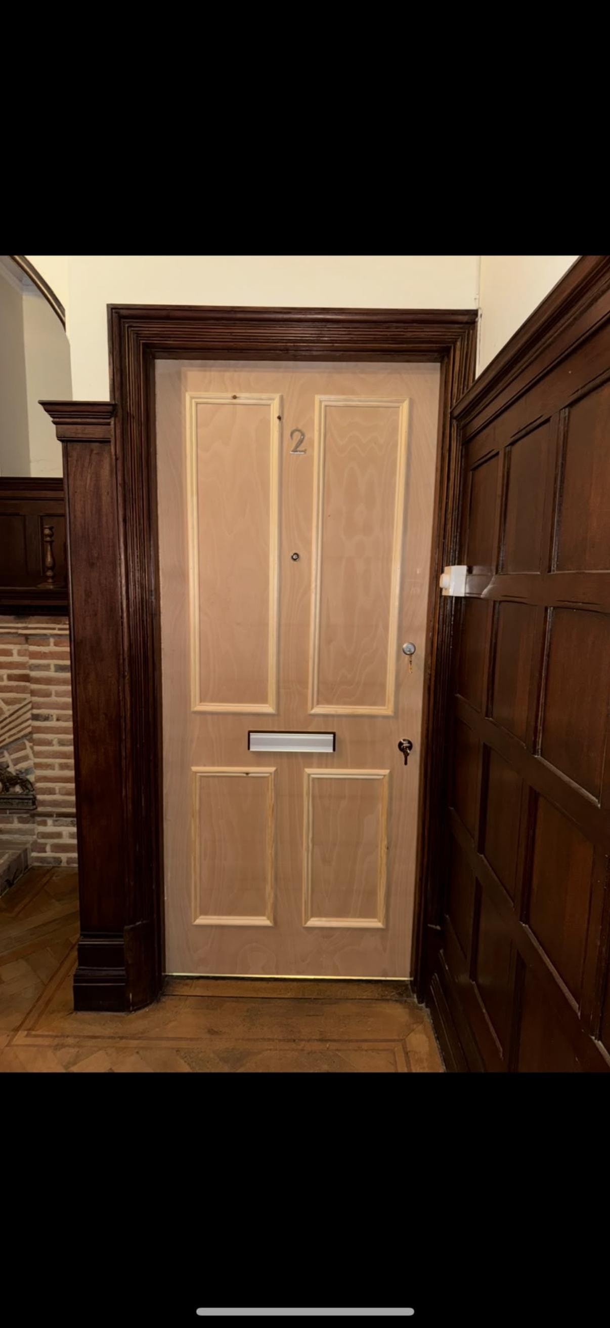 Wooden apartment fire door number 2